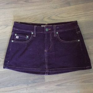 Deep purple corduroy miniskirt Paris blues